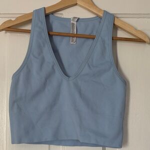 Athleta Ribbed V-Neck Crop bra Top - Women